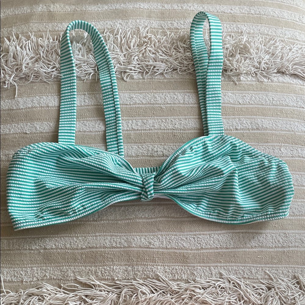 Seea Olea Striped Green Bikini Top